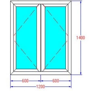 Cửa sổ 2 cánh mở quay - MKS2-01