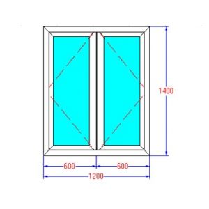 Cửa sổ 2 cánh mở quay - MKS2-01